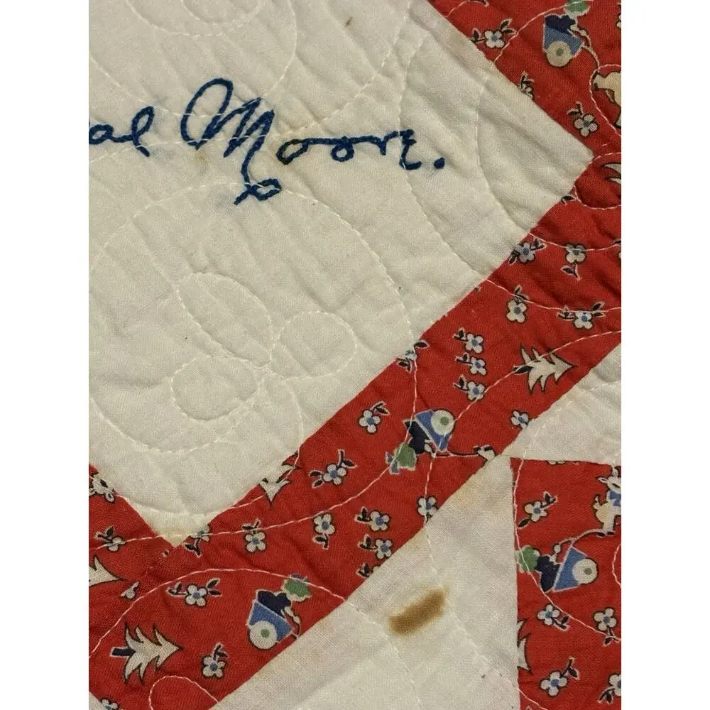1930s Depression Era Signed Friendship Quilt Willing Workers Club Found In Texas